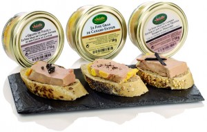 Trio de foies gras - Toasts sur ardoise