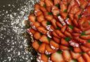 Tarte aux fraises de saison et son gel de persil