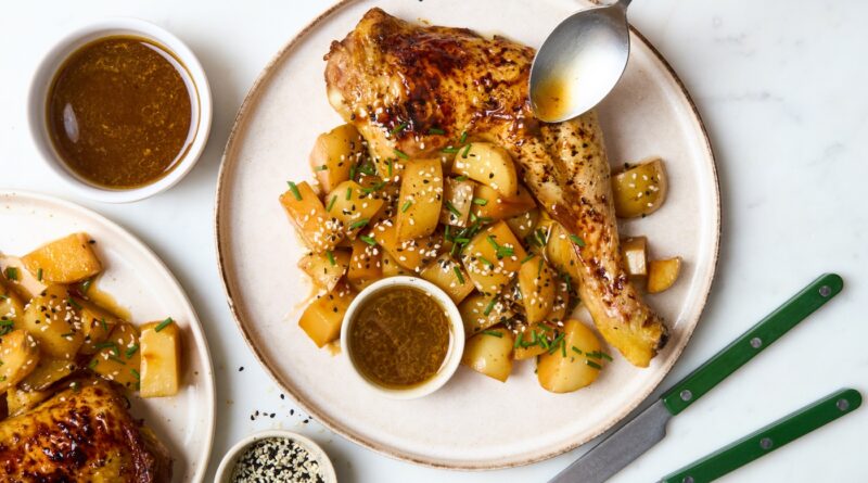 Cuisses de poulet & pommes de terre teriyaki